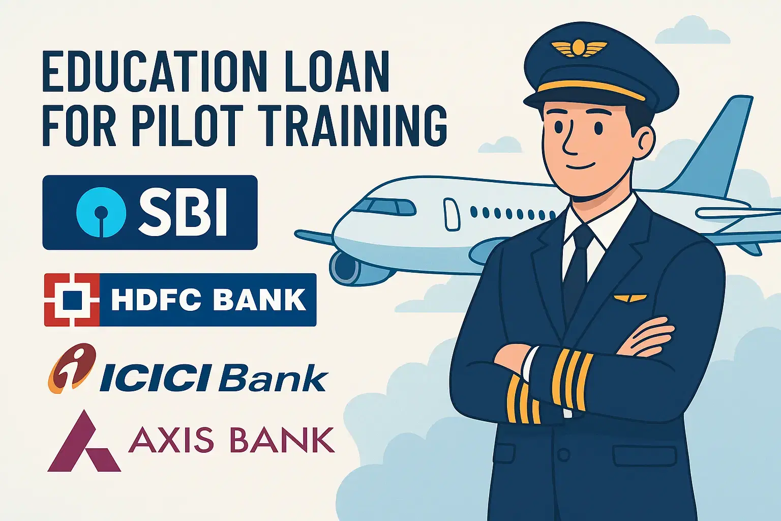 Banks offering pilot training loans in India